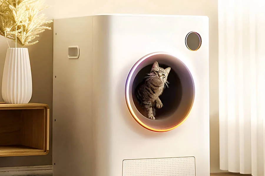 spinning cat litter box