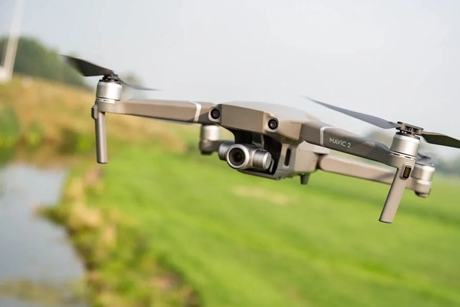 flying drone with a camera